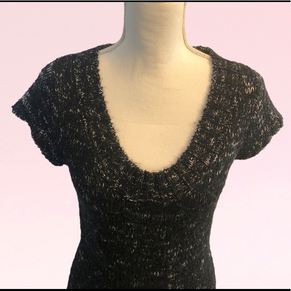 Dots Long Black Shortsleeved Sweater Or Dress! - Picture 2 of 7